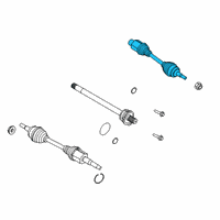 OEM Ford Escape SHAFT - FRONT AXLE Diagram - LX6Z-3B436-B