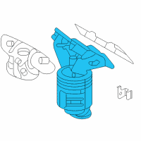 OEM 2008 Kia Rondo Exhaust Manifold Catalytic Assembly, Right Diagram - 285103E046