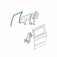 OEM 2005 Honda Odyssey Channel, Passenger Side Door Run Slide Diagram - 72735-SHJ-A01