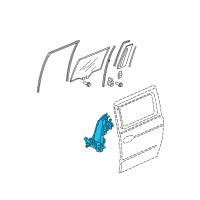 OEM 2008 Honda Odyssey Regulator Assembly, Right Rear Door Power Diagram - 72710-SHJ-A02
