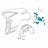 OEM 2015 Cadillac ELR Fuel Pocket Diagram - 22888025