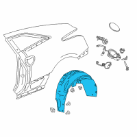 OEM 2015 Cadillac ELR Wheelhouse Liner Diagram - 22883382