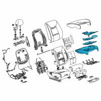 OEM 2018 Cadillac XTS Seat Cushion Pad Diagram - 84372812