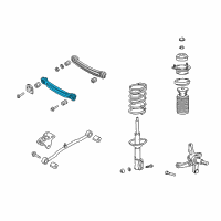 OEM 2001 Hyundai Accent Arm Assembly-Rear Suspension Front, RH Diagram - 55202-25000