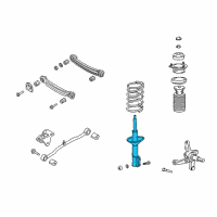 OEM 2003 Hyundai Accent Rear Right-Hand Shock Absorber Assembly Diagram - 55360-25151