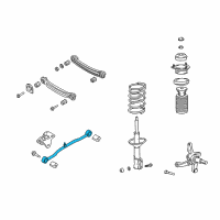 OEM 2002 Hyundai Accent Arm Complete-Trailing, LH Diagram - 55100-25001