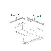 OEM 2007 GMC Sierra 3500 HD Mounting Kit, Rear (Rail-Cargo Carrier Pick Up Box Side) Diagram - 19120915