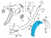 OEM Hyundai Elantra Guard Assembly-Rear Wheel, LH Diagram - 86821-AB000