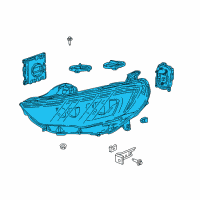 OEM 2020 Buick Regal TourX Composite Headlamp Diagram - 39217216