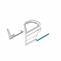 OEM 2001 Honda Civic Protector, R. RR. Door *NH623M* (SATIN SILVER METALLIC) Diagram - 75303-S5A-G01ZE