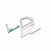 OEM Honda Molding Assy., R. RR. Door Diagram - 72910-S5D-A12