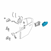 OEM BMW 750i Rear Left Door Handle Diagram - 51-22-7-191-907