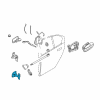 OEM 2007 BMW 750Li Door Hinge, Bottom Right Diagram - 41-51-7-176-862