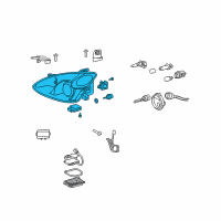 OEM Lexus RX330 Headlamp Unit Assembly Diagram - 04002-85648