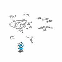 OEM Lexus RX400h Computer Sub-Assy, Headlamp Light Control Diagram - 81107-48190