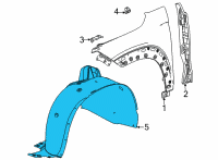 OEM 2022 Chevrolet Trailblazer Fender Liner Diagram - 42761201