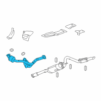 OEM 2008 GMC Sierra 1500 CONVERTER ASM, 3WAY CTLTC (W/EXH MANIF PIPE)"KIT" Diagram - 19418955