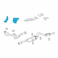 OEM 2007 GMC Sierra 2500 HD Shield-Exhaust Heat Diagram - 25980218