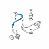 OEM 2007 BMW M5 Intake Line With Radiator Return Line Diagram - 32-41-2-282-816