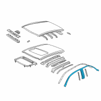 OEM 1999 Lexus ES300 Weatherstrip, Roof Side Rail, RH Diagram - 62381-33030