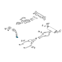 OEM BMW 750i Holder Catalytic Converter Near Engine Diagram - 18-32-7-619-011