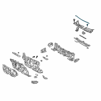 OEM 2010 Pontiac Vibe Seal, Hood Rear Diagram - 19183923