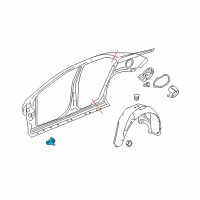 OEM Saturn Aura Hinge Asm-Fuel Tank Filler Door Diagram - 10373542