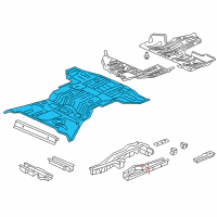 OEM 2020 Acura MDX Panel Set, Rear Floor Diagram - 04655-TRX-A01ZZ