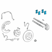 OEM 2014 Lexus LS460 Front Disc Brake Pad Kit Diagram - 04465-0W151