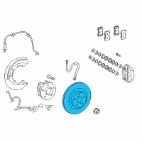 OEM 2012 Lexus LS600h Disc, Front RH Diagram - 43512-50250