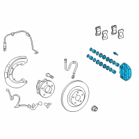 OEM Lexus LS600h Front Passenger Disc Brake Cylinder Assembly Diagram - 47730-0W110