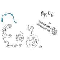 OEM 2012 Lexus LS600h Wire Assy, Pad Wear Indicator, Front LH Diagram - 47790-50050