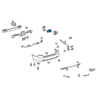 OEM 2009 Lexus LS460 Sensor, Ultrasonic, NO.1 Diagram - 89341-50060-E1