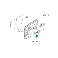 OEM 2008 Hyundai Accent Power Window Sub-Switch Assembly Diagram - 93580-1E000