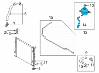 OEM Kia Carnival TANK ASSY-RESERVOIR Diagram - 25430R0100