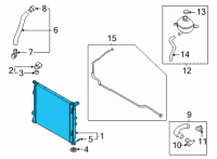 OEM 2022 Kia Carnival Radiator Assy Diagram - 25310R0150