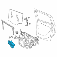 OEM 2018 Jeep Renegade Rear Door Window Regulator Motor Diagram - 68268766AA