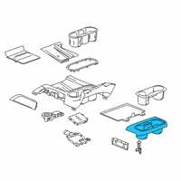 OEM 2021 Chevrolet Silverado 3500 HD Rear Cup Holder Diagram - 84505593