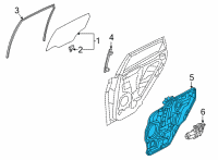 OEM 2022 Hyundai Elantra Panel Assembly-Rear Door Module, LH Diagram - 83471-AB000