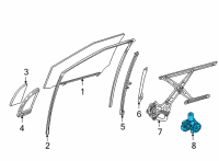 OEM 2015 Toyota Prius V Window Motor Diagram - 85720-62010