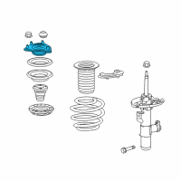 OEM 2017 Honda Civic Rubber, Front Shock Absorber Mounting Diagram - 51670-TBF-A01