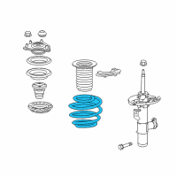 OEM 2018 Honda Civic Spring, Right Front Diagram - 51401-TBF-A01