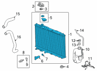 OEM 2022 Honda Civic W-RADIATOR Diagram - 19010-64A-A01