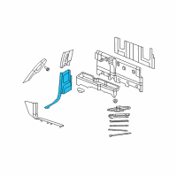 OEM 2011 Ram 3500 Panel-B Pillar Lower Trim Diagram - 1DX52XDVAB