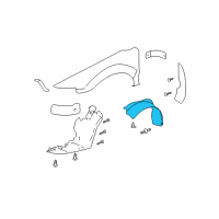 OEM 2003 Oldsmobile Alero Liner, Front Wheelhouse Diagram - 22639914