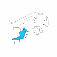 OEM Oldsmobile Alero Shield, Front Wheelhouse Panel Splash Diagram - 22618670