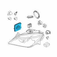 OEM BMW M6 Front Light Control Unit Diagram - 63-11-8-494-839