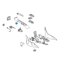 OEM Chevrolet Lock Asm-Front Floor Console Compartment Door Diagram - 10377540