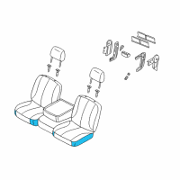 OEM 2006 Dodge Ram 3500 Seat Cushion Foam Diagram - 5180020AA