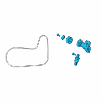 OEM 2016 Honda Accord Tensioner Assy, Auto Diagram - 31170-5G0-A02